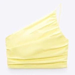 Zara one shoulder crop top
